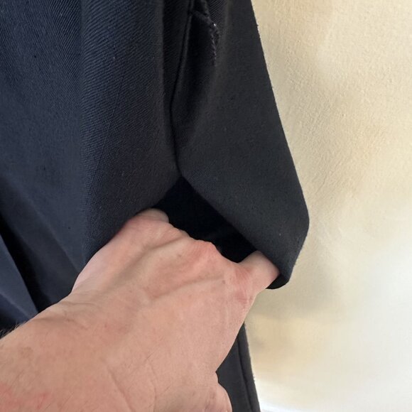 Vintage Orvis Womens Black Maxi Dress Size 12 Large Short Sleeve Button Up Rayon - Picture 11 of 11